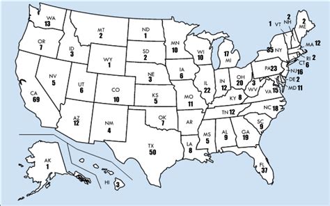 The Number Of Us House Of Representative Seats Per State If Seats
