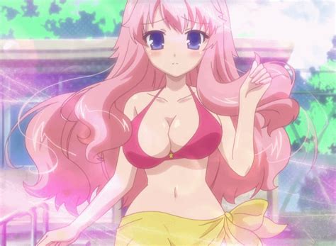 himeji mizuki baka to test to shoukanjuu animated animated 1girl bikini bouncing