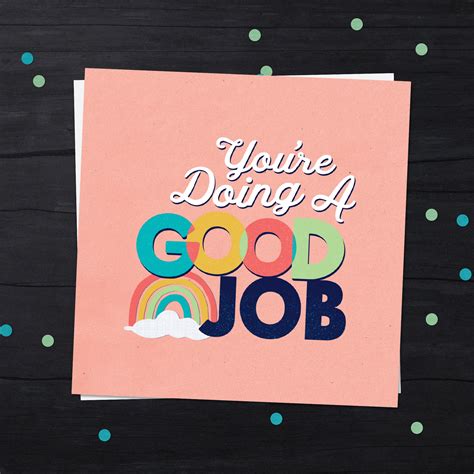 Inspirational Card Printable Card Your Doing A Good Job Etsy Canada