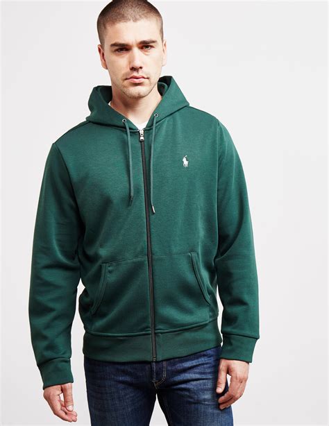 Polo Ralph Lauren Mens Tech Fleece Full Zip Hoodie Green For Men Lyst Uk