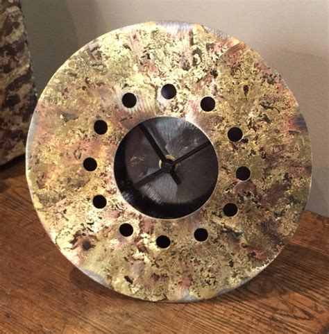 Round Clock Brasscopper Face Purple Gallery