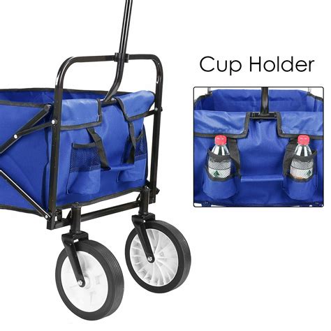 Okvac Collapsible Utility Wagon Folding Outdoor Cart Trolley