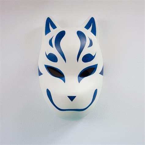 Kitsune Mask For Cosplay Or Anime Interior Fox Mask Etsy Kitsune