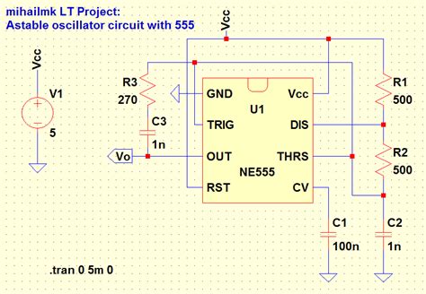 Electro Magnetic World Astable Oscillator Circuit With 555 Timer