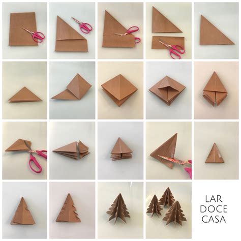 D I Y Origami Arvore De Natal Lar Doce Casa