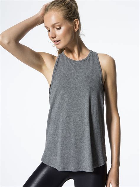 Motion Tank Tops In Heather Grey By Carbon38 From Carbon38 Heather