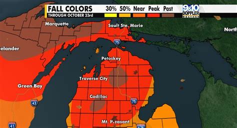 Michigan Fall Color Map Fall Colors Northern Michigan Michigan