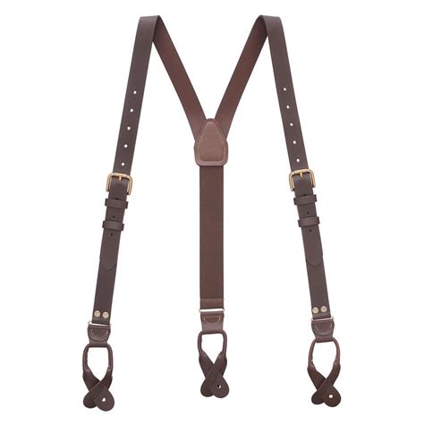Buckle Strap Leather Suspenders Button Suspenderstore Leather