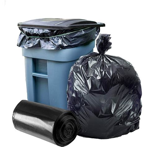 Plasticplace 65 Gallon Trash Bags 15 Mil Black Heavy Duty Garbage