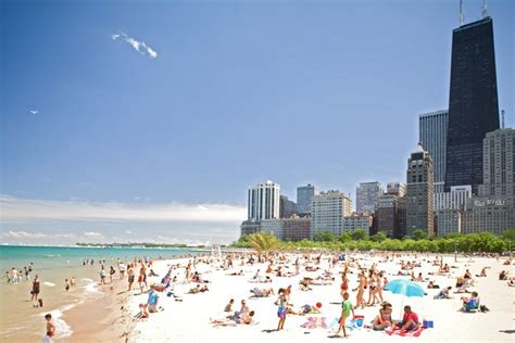 Chicago Beach Monroe And S Lake Shore Drive June Solstice Summer