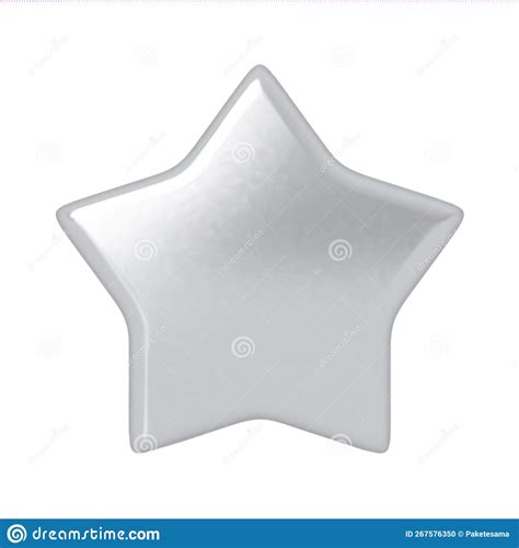 Silver Star Icon Beveled Symbol With 3d Effect Vector Illustration