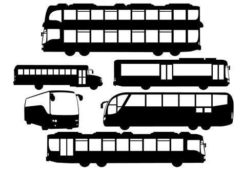 Vector Silhouette Buses 140536 Vector Art At Vecteezy