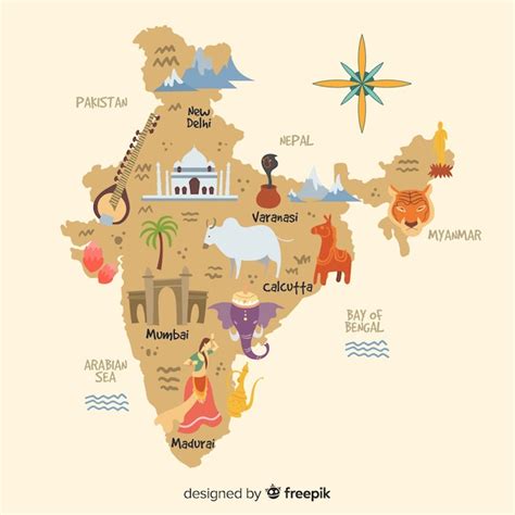Map Of India Col Authentic Stock Illustration Illustration Of Asia Images