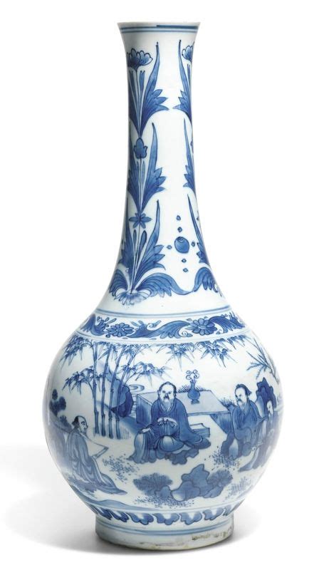 A Blue And White Bottle Vase Circa 1640 ️no Pin Limits ️more Pins Like