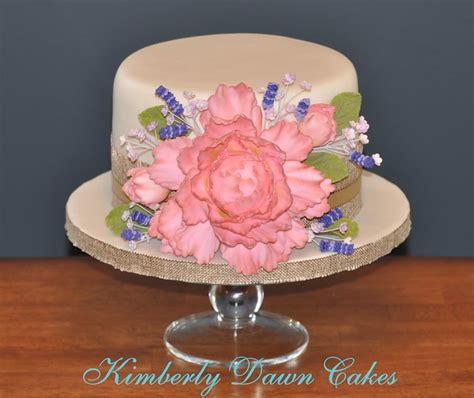 This way, you don't forget anything in the end. Peony Cake | This elegant retirement cake was inspired by th… | Flickr