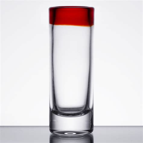 Libbey 92301r Aruba 3 Oz Shooter Glass With Red Rim 24 Case