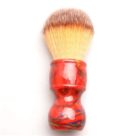 Red Resin Handle With Synthetic Hair Shaving Brush Beard Shave Tools