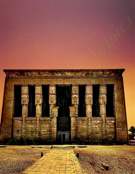 Main Facade Of Dendera Temple Complex The Temple Of Hathor Is One Of Best Preserved And Most