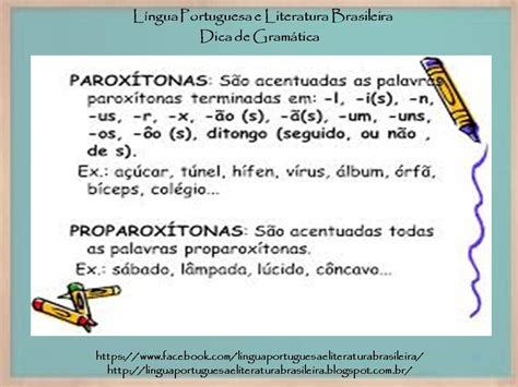Língua Portuguesa : Paroxítona e Proparoxítona