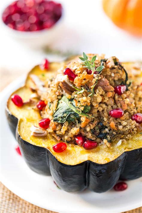 Vegetarian Stuffed Acorn Squash Recipe Simply Quinoa