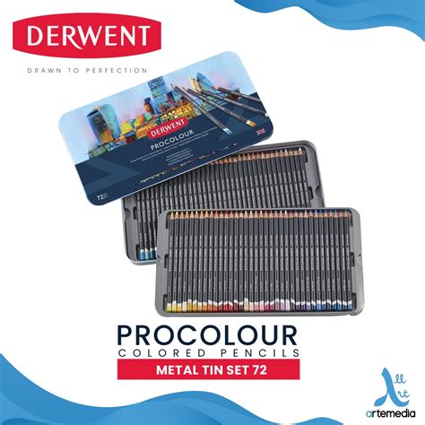 Jual Pensil Warna Derwent Procolour Pencil Color Metal Tin Set