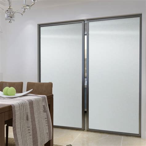 5m Long Frosted Window Film Opaque Very Privacy Static Cling Glass