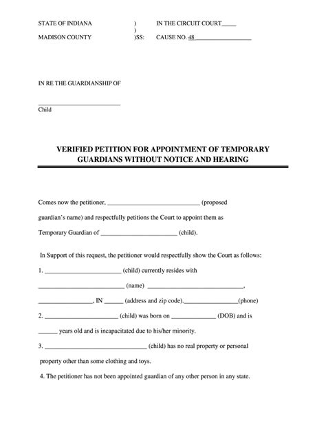 Temporary Guardianship Fill And Sign Printable Template Online Us