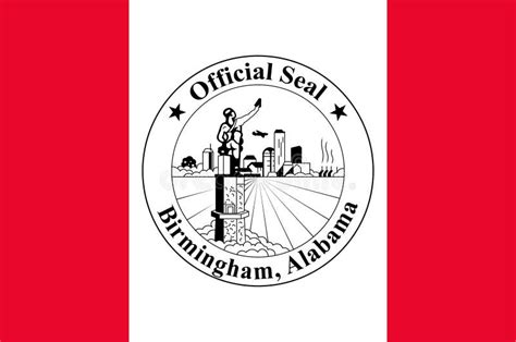 Flag Of Birmingham Alabama Usa Stock Vector Illustration Of