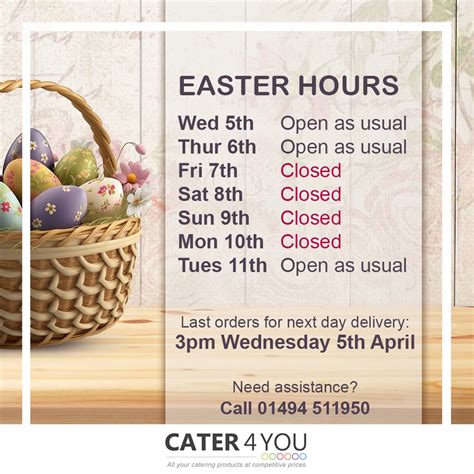 Cater For You Easter Delivery And Order Cut Offs 2023