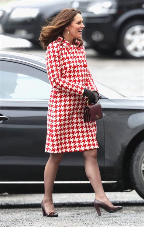 Kate Middletons Houndstooth Catherine Walker Coat Popsugar Fashion