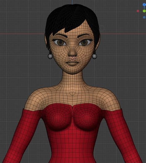 3d Model Female Character Vr Ar Low Poly Cgtrader