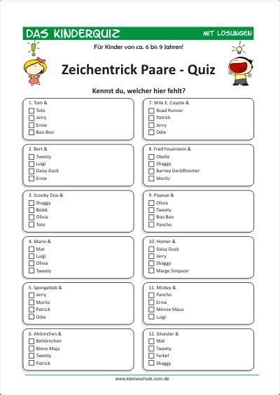 We did not find results for: Zeichentrick Paare - Quiz für Kinder Für Kinder von 6-9 10 ...