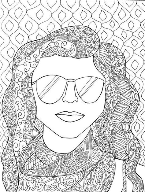 Pin By Barbara On Coloring Face Hipster Girls Color Etsy