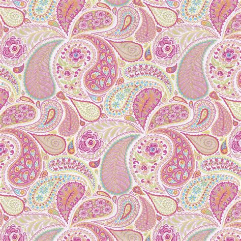 Hot Pink Paisley Fabric By The Yard Paisley Fabric Carousel Designs
