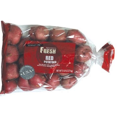May 12, 2021 · again, the number of potatoes necessary to weigh five pounds could be as few as five large russets, 15 reds, or as many as 30 fingerlings. Roundy's Bag of Red Potatoes (5 lb) from Mariano's - Instacart