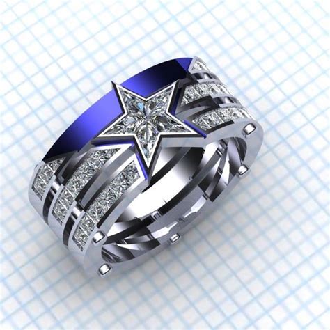 Captain America Ring Paul Michael Designs Dallas Cowboys Wedding