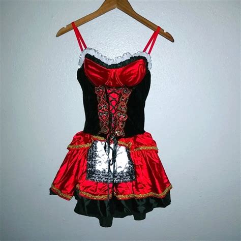 Dreamgirl Intimates And Sleepwear Dreamgirl S Red Black Maids Costume Pirate Lingerie Poshmark