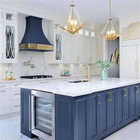 Free delivery on major appliance purchases $399 and up 24 Royal and Warm Blue Kitchen Design Ideas - Sortra