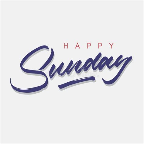 Happy Sunday Post Greeting Text Of Happy Sunday Stock Vector