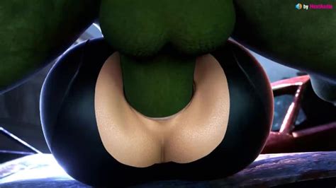 hulk défonce grossièrement le trou anal de natasha romanov animation marvel 3d avec son
