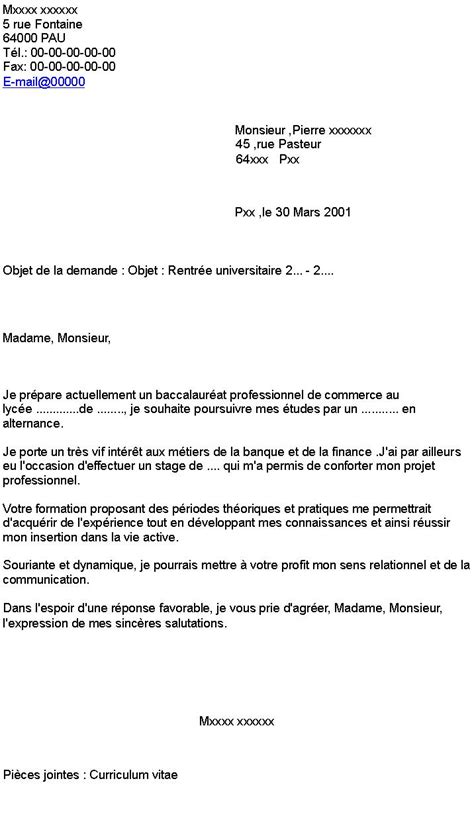Lettre De Motivation Pour Alternance / exemple lettre de motivation