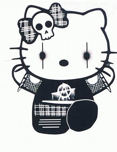 Kitty Hello Gothic Clipart Goth Transparent Tattoo