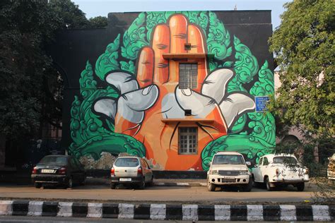 Street Art Delhi Hand Lodhi Go Live Go Travel