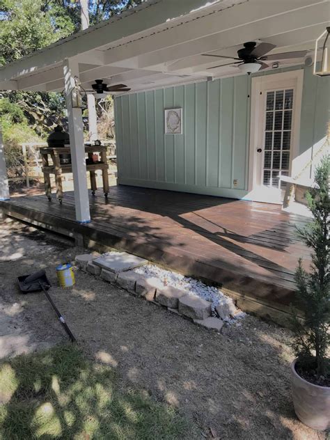 Cottage Style Porch Makeover The Reveal See How We Transformed A Small Wood Porch Into A