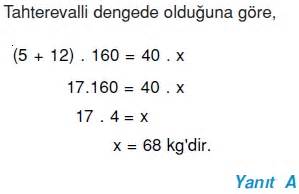 7. Sınıf Online Çözümlü Test Matematik ( Denklemler Çözümlü Test