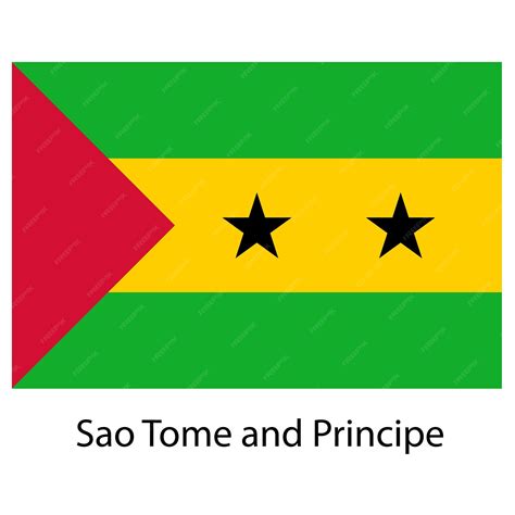 Drapeau Du Pays Sao Tomé Et Principe Illustration Vectorielle Vecteur