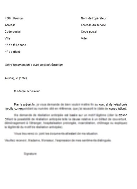 Il faut faire une lettre à l'assurance de résiliation afin de stopper son assurance et changer. resiliation contrat assurance modele - Modele de lettre type