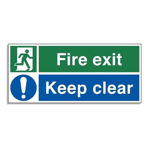 Fire Exit Keep Clear Fire Exit Sign Rsis