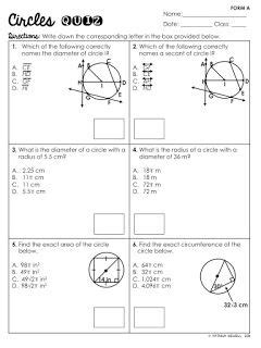 So pause this video and see if you can figure that out. FREE Circles Basics Quiz (Vocabulary, Area, Circumference ...