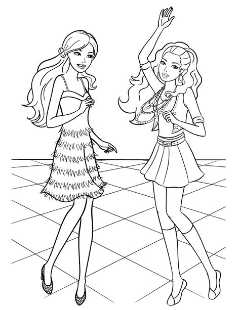 Desenho De Barbie E Sua Tia Para Colorir Tudodesenhos My Xxx Hot Girl